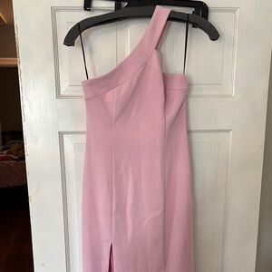 NBD Elegant Pink One-Shoulder Dress